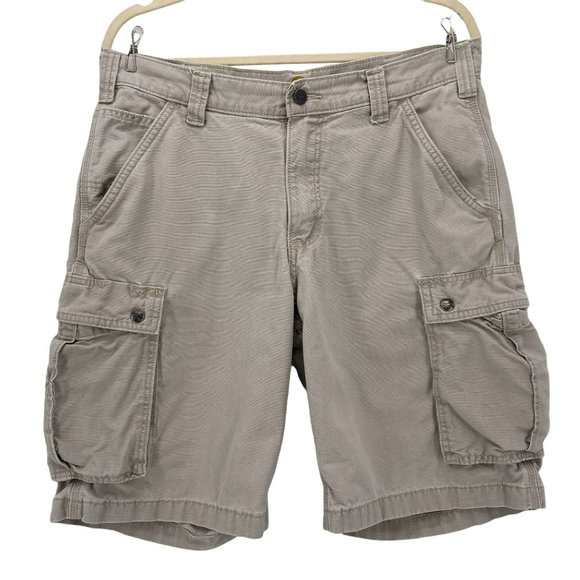 Carhartt Other - Carhartt Relaxed Fit Canvas Khaki Cargo Shorts Mens 34